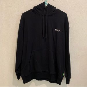 Nerdy Spin Logo Pullover Hoodie Black